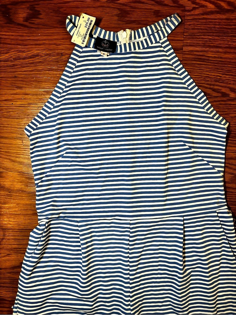 Sailor Sailor Cotton Ranch Jumpsuit Striped Jumpsuit in Blue & White Size Small